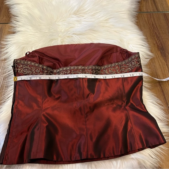 Ann Taylor Y2K Maroon Tube Top Cropped Size 4 - Picture 6 of 6